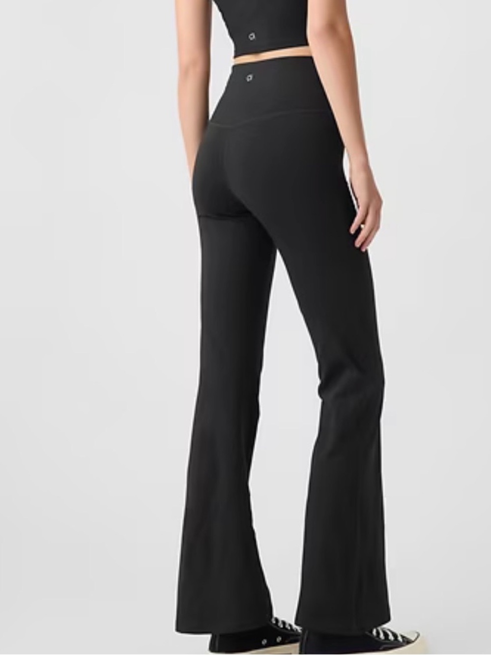 GapFit Sky High Flare Legging Pants Full Length- Black - L- NWT - Picture 5 of 12